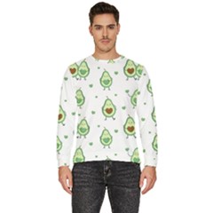 Cute Seamless Pattern With Avocado Lovers Men s Fleece Sweatshirt by Ket1n9