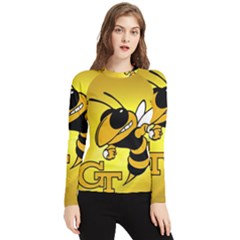 Georgia Institute Of Technology Ga Tech Women s Long Sleeve Rash Guard by Ket1n9