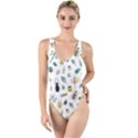 Insect Animal Pattern High Leg Strappy Swimsuit View1