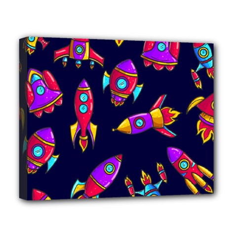 Space Patterns Deluxe Canvas 20  X 16  (stretched) by Hannah976