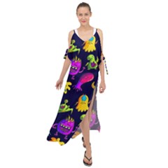 Space Patterns Maxi Chiffon Cover Up Dress by Hannah976