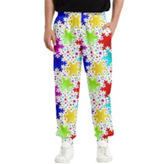 Snowflake Pattern Repeated Men s Elastic Waist Pants by Hannah976