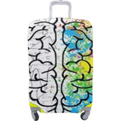 Brain Mind Psychology Idea Drawing Luggage Cover (large) by Ndabl3x