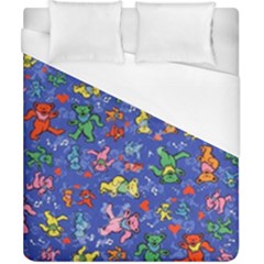 Grateful Dead Bears Pattern Duvet Cover (california King Size) by Cendanart