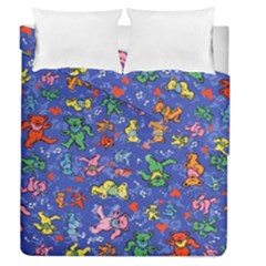 Grateful Dead Bears Pattern Duvet Cover Double Side (queen Size) by Cendanart