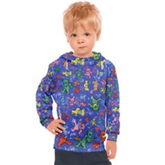 Grateful Dead Bears Pattern Kids  Hooded Pullover by Cendanart