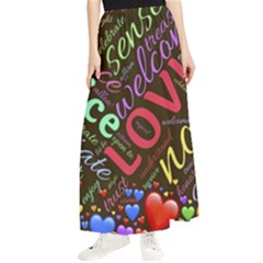 Loving Practice Agape Heart Maxi Chiffon Skirt by Paksenen