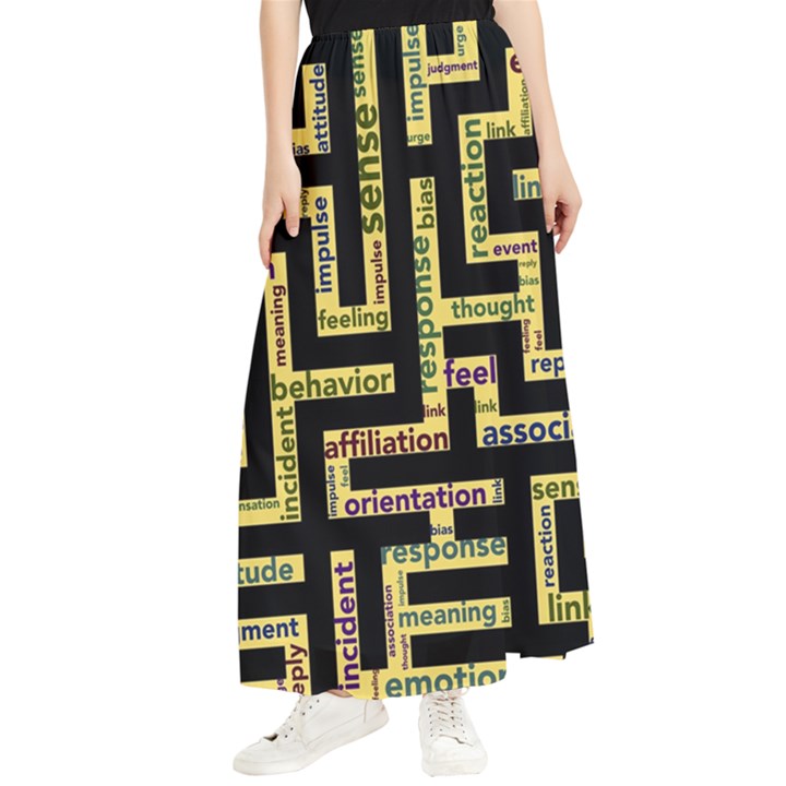 Mindset Stimulus Response Emotion Maxi Chiffon Skirt