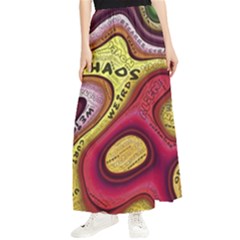 Chaos Unknown Unfamiliar Strange Maxi Chiffon Skirt by Paksenen