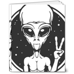 Alien Ufo 8  X 10  Softcover Notebook by Bedest