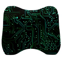 Circuits Circuit Board Green Velour Head Support Cushion by Ndabl3x