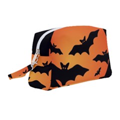 Halloween Bats Moon Full Moon Wristlet Pouch Bag (medium) by Cendanart