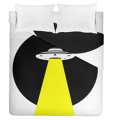 Ufo Flying Saucer Extraterrestrial Duvet Cover Double Side (queen Size) by Cendanart