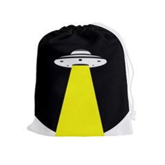 Ufo Flying Saucer Extraterrestrial Drawstring Pouch (xl) by Cendanart