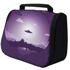 Ufo Illustration Style Minimalism Silhouette Full Print Travel Pouch (big) by Cendanart