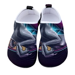 Style Dinosaur  80s Synth Retrowave Men s Sock-style Water Shoes by Cendanart