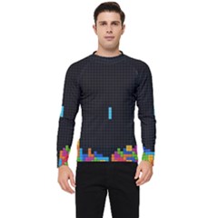 Tetris Game Men s Long Sleeve Rash Guard by Cendanart