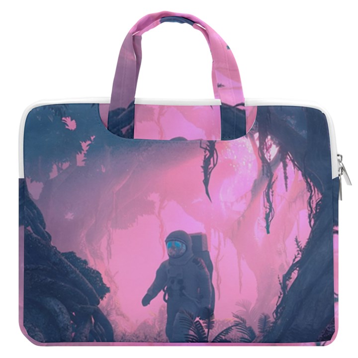 Beeple Astronaut Spacesuit 3d Digital Art Artwork Jungle MacBook Pro 16  Double Pocket Laptop Bag 