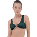 Green Matrix Code Illustration Digital Art Portrait Display Ring Detail Bikini Top View1