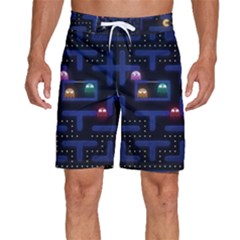 Retro Games Men s Beach Shorts by Cendanart