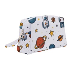 Set Cartoon Symbol Pattern Wristlet Pouch Bag (medium) by Bedest