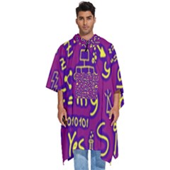 Background Doodles Math Men s Hooded Rain Ponchos by Bedest