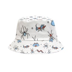 Insects Icons Square Seamless Pattern Inside Out Bucket Hat by Bedest