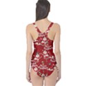 Red Christmas Black Christmas Pattern Pattern Women s One Piece Swimsuit View2