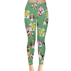 Beagle Green Leggings  by CoolDesigns