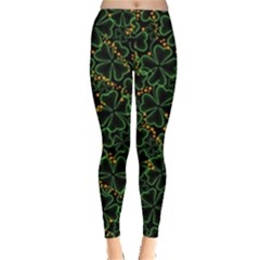 Shamrock Shadow Shamrock Handraw Leggings  by CoolDesigns