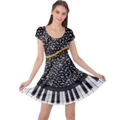 Music Note Cap Sleeve Dress by CoolDesigns