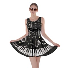 Trumpet Musical Black Music Double Sided Skater Dress   by CoolDesigns