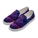 Purple Elegant Galaxy Pink Space Pattern Womens Canvas Slip Ons View2