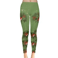 Green Birds Leggings  by CoolDesigns