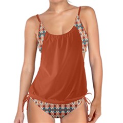 Orange Aztec Tankini Set by CoolDesigns