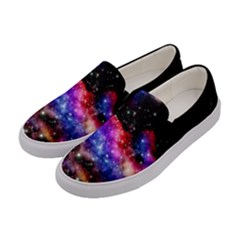 Stylish Galaxy Printed Colorful Womens Canvas Slip Ons by CoolDesigns