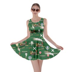 Sea Green Train Skater Dress by CoolDesigns