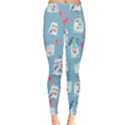 Love Birds Blue Heart Navy Leggings  View1