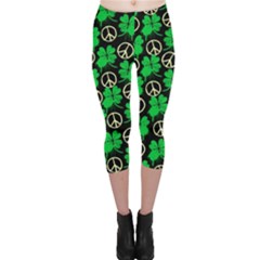 Clover Peace Capri Leggings  by CoolDesigns