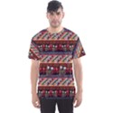 Cool Aztec Print Brown Owls Men s Sports Mesh Tee View1