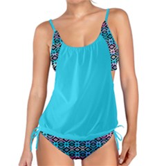 Pink Blue Aztec Tankini Set by CoolDesigns