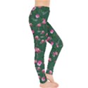 Flamingo Birds Green Summer Hot Tropical Leggings View4