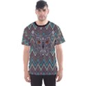 Owls Hidden Woods Colorful Zigzag Design Men s Sports Mesh Tee View1