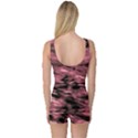 Red Tie Dye 2 One Piece Boyleg Swimsuit View2