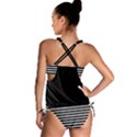 Black Thin Stripes Tankini Set View2