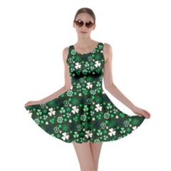 Dark Green St Patricks Day Print Skater Dress by CoolDesigns