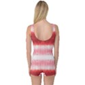 Red Stripes One Piece Boyleg Swimsuit View2