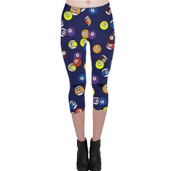 Billiards Navy Capri Leggings  by CoolDesigns