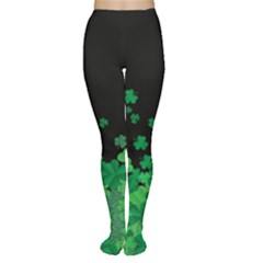 Dark Shamrock Shamrock Handraw Tights by CoolDesigns