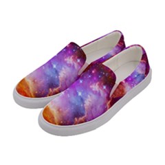 Fashion Galaxy Purple & Pink Pattern Womens Canvas Slip Ons by CoolDesigns